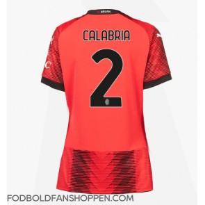 AC Milan Davide Calabria #2 Hjemmebanetrøje Dame 2023-24 Kortærmet